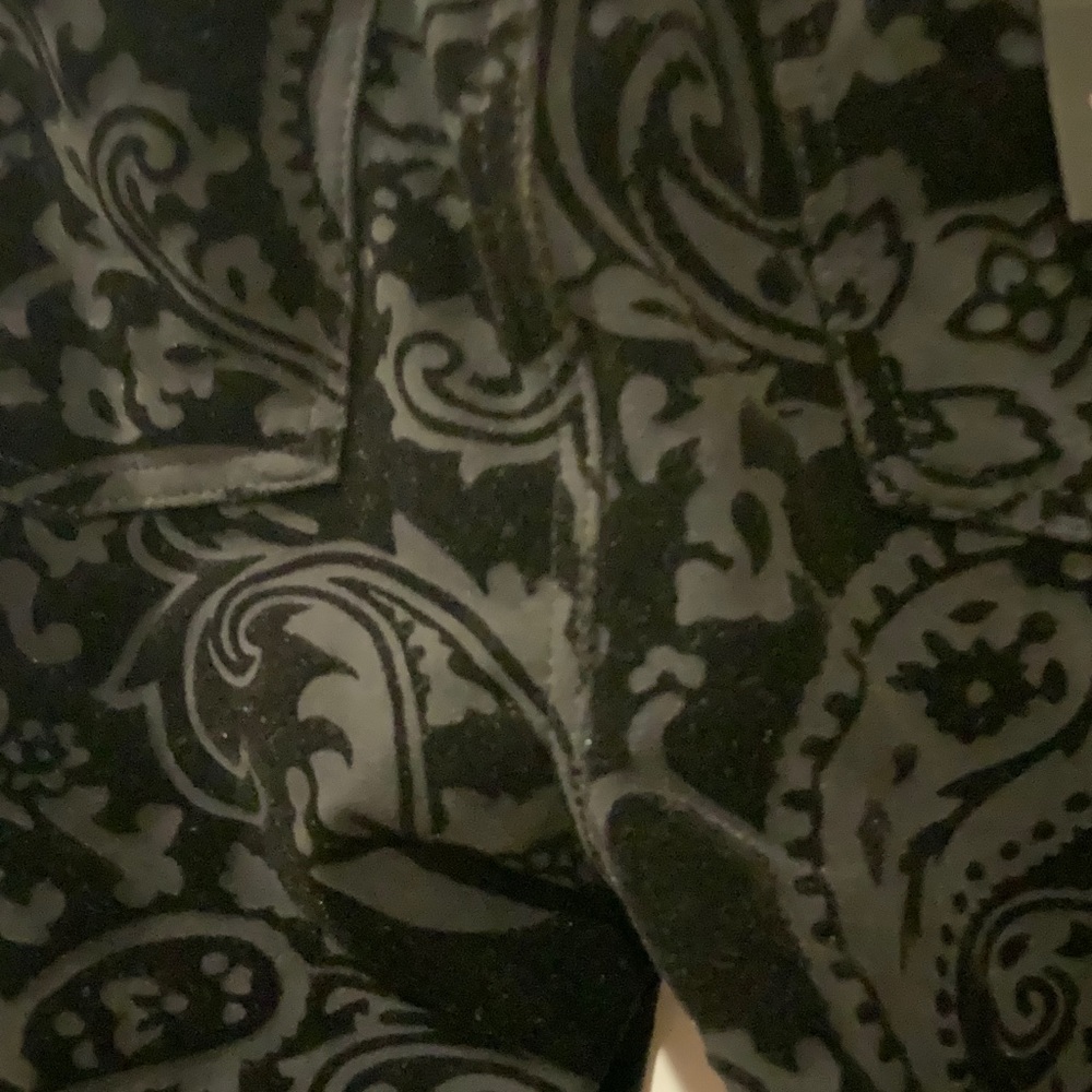 7 for all mankind Jen7, pants black velvet size 12 - Picture 4 of 6
